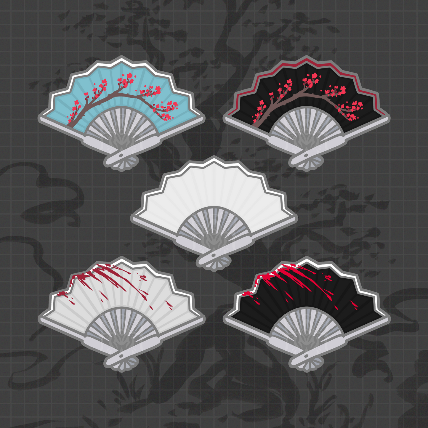 93. Dyadic Fan Pins - PO