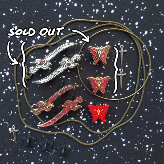 16. [P4P] Crimson Rain Filler Enamel Pins