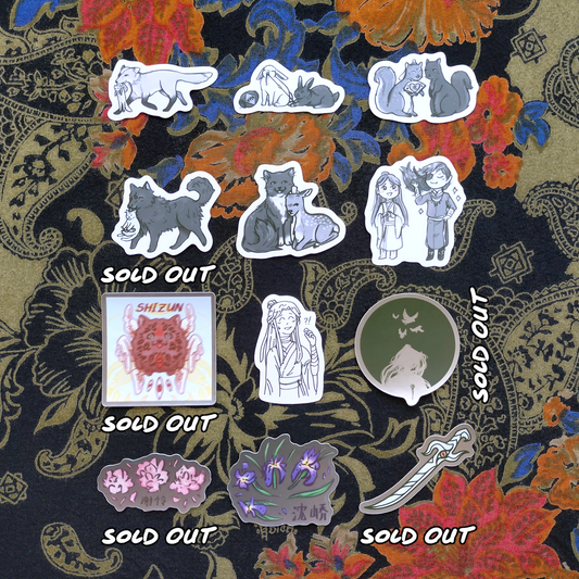 32. [P4P] Danmei Doodle Vinyl Stickers