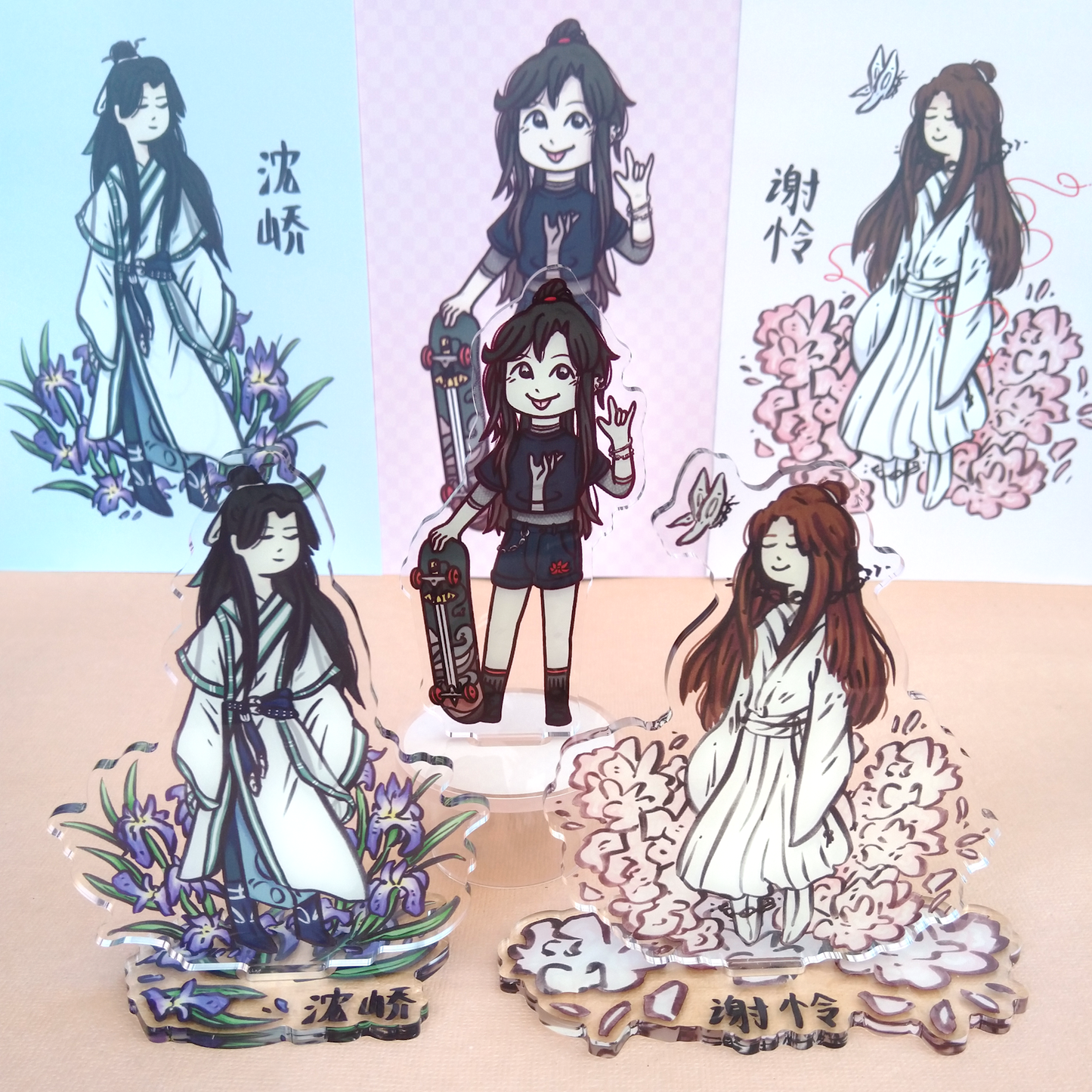 28. [P4P] Danmei Clear Acrylic Keychains & Standees (Leftovers)