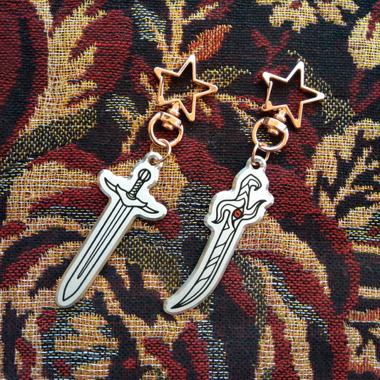 34. [Mixed P4P] Printed Metal Sword Keychains